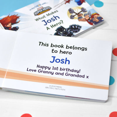 What Makes Me a Hero Marvel Board Book - Shop Personalised Gifts