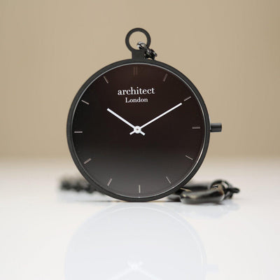 Own Handwriting Engraved Modern Pocket Watch Black - Shop Personalised Gifts