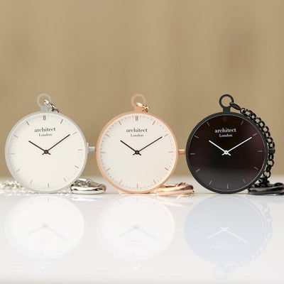 Own Handwriting Engraved Modern Pocket Watch Black - Shop Personalised Gifts