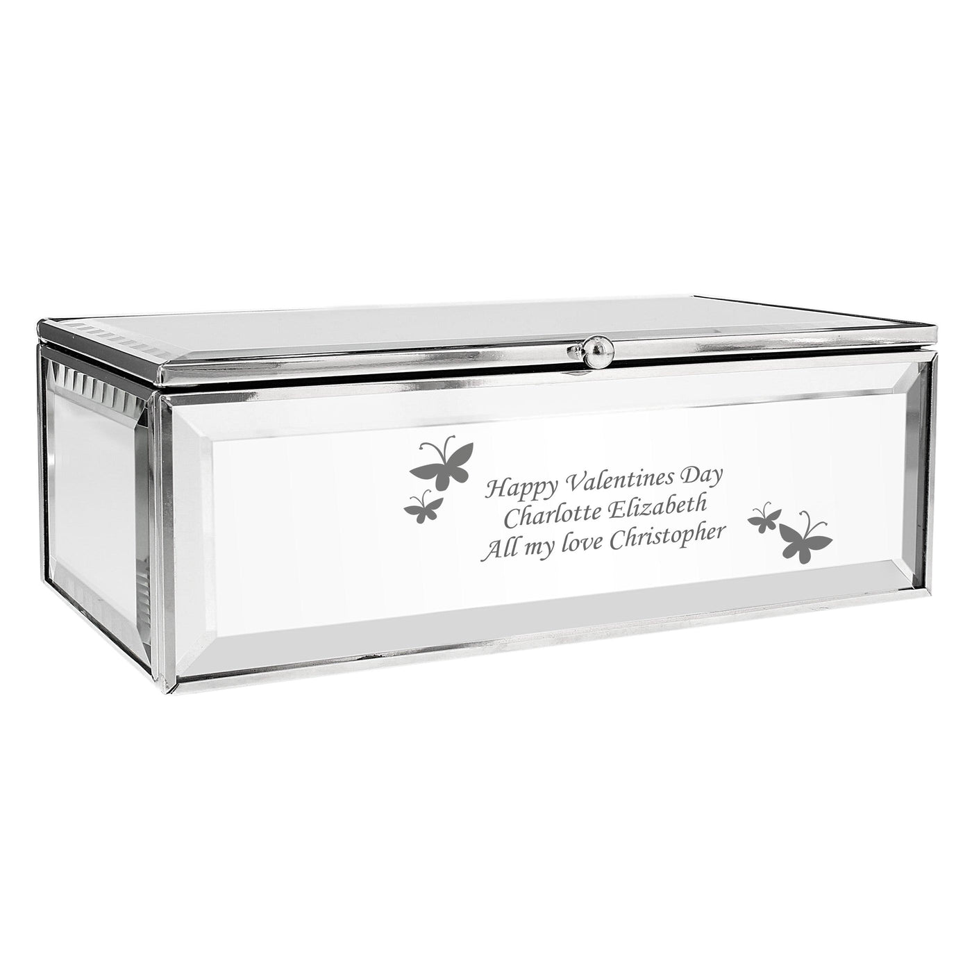 Personalised Butterflies Mirrored Jewellery Box - Shop Personalised Gifts