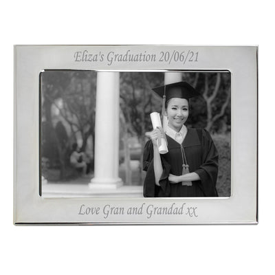 Personalised Silver Plated 7x5 Landscape Photo Frame - Shop Personalised Gifts