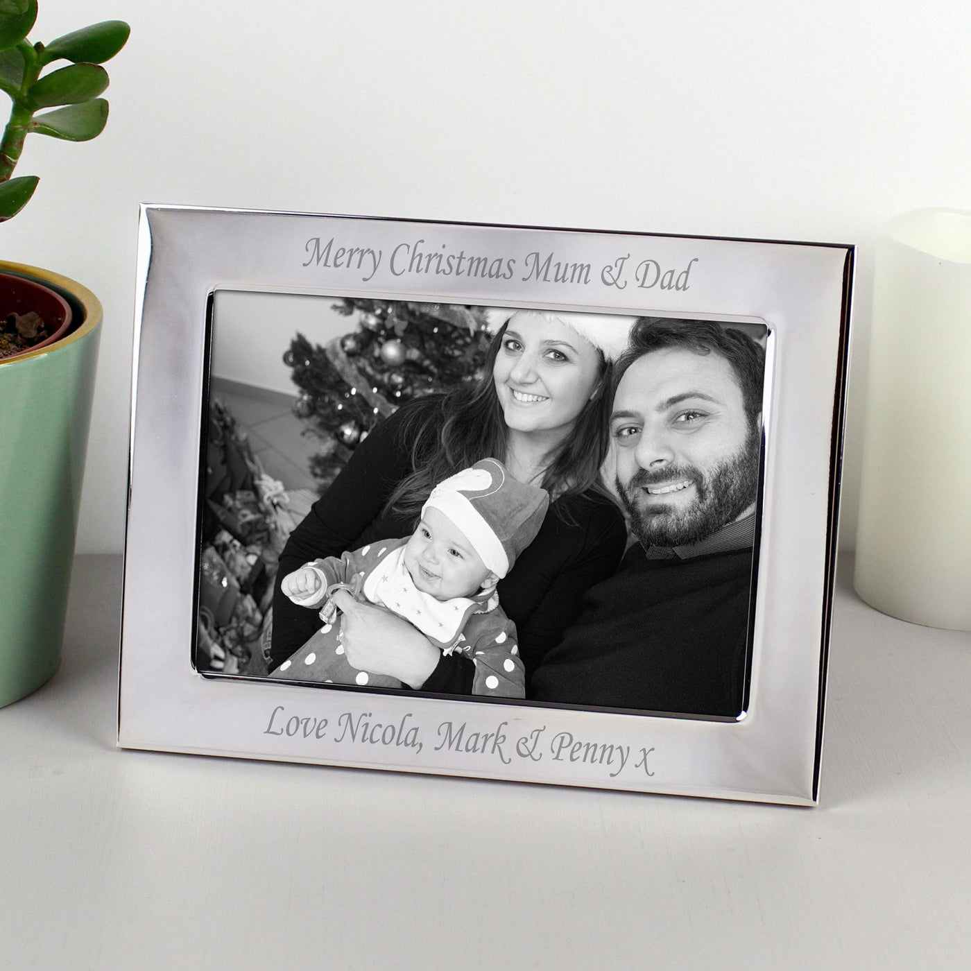 Personalised Silver Plated 7x5 Landscape Photo Frame - Shop Personalised Gifts