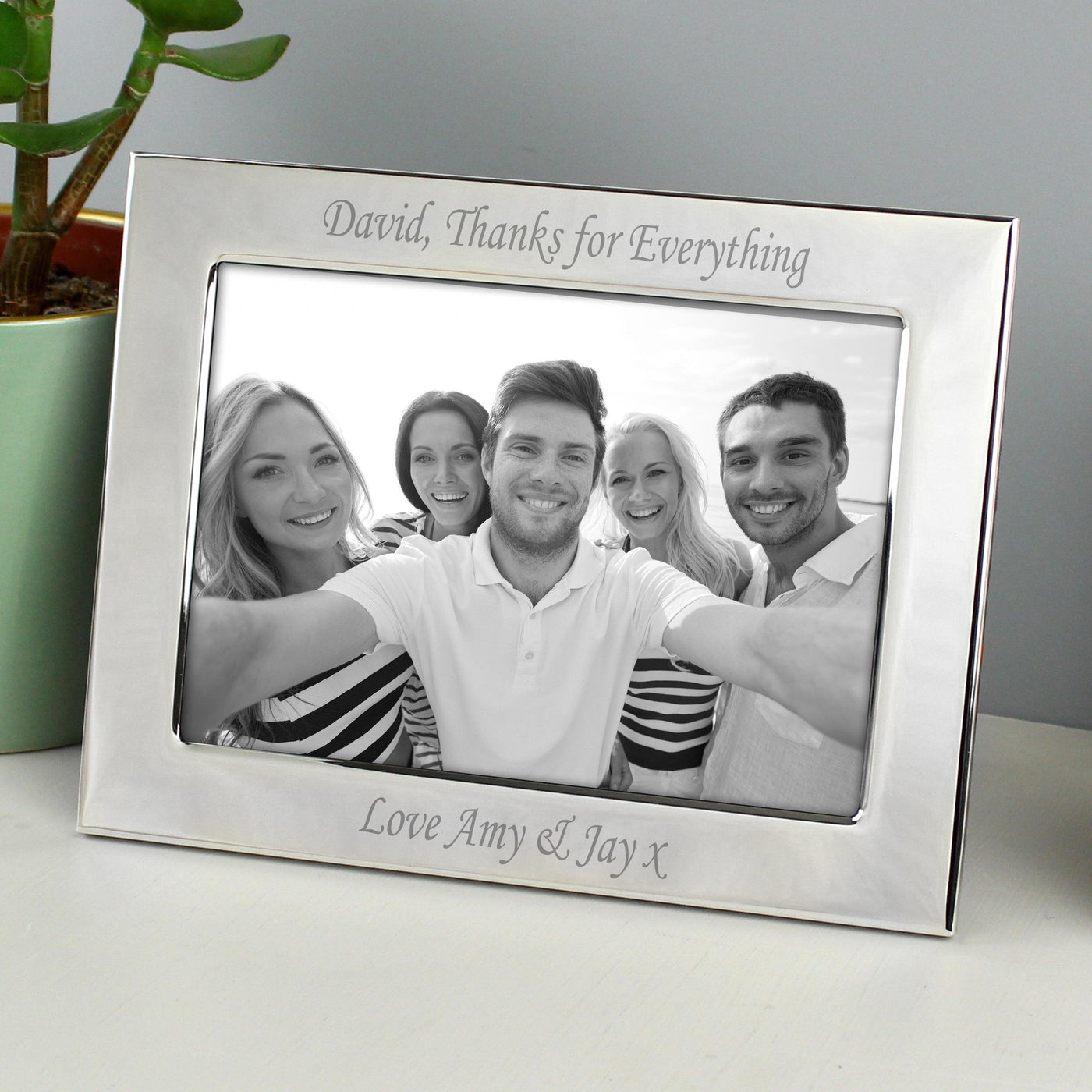 Personalised Silver Plated 7x5 Landscape Photo Frame - Shop Personalised Gifts