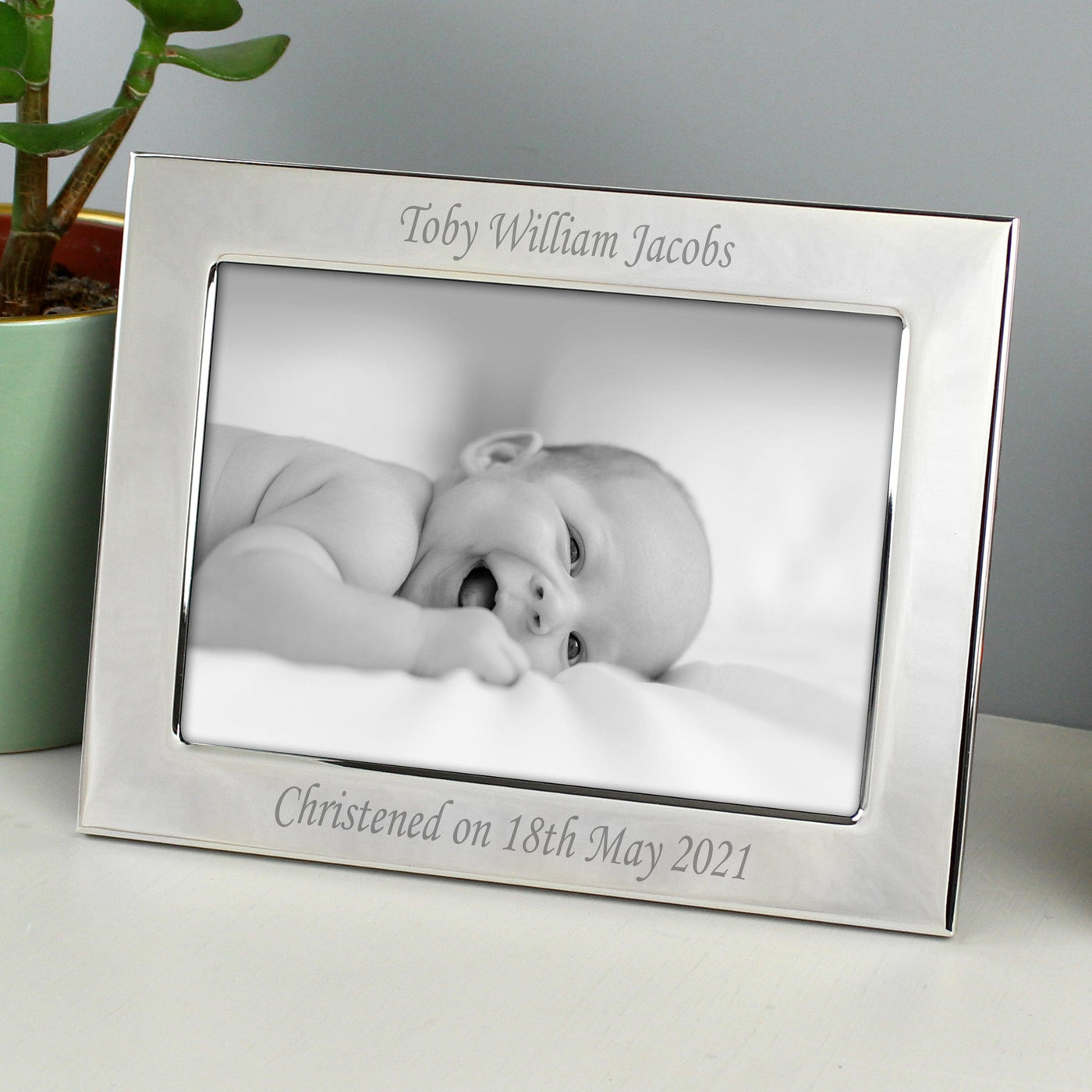 Personalised Silver Plated 7x5 Landscape Photo Frame - Shop Personalised Gifts