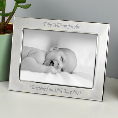 Personalised Silver Plated 7x5 Landscape Photo Frame - Shop Personalised Gifts