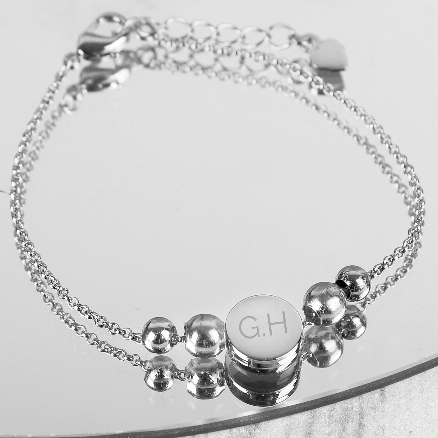 Personalised Silver Plated Initials Disc Bracelet - Shop Personalised Gifts