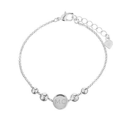 Personalised Silver Plated Initials Disc Bracelet - Shop Personalised Gifts