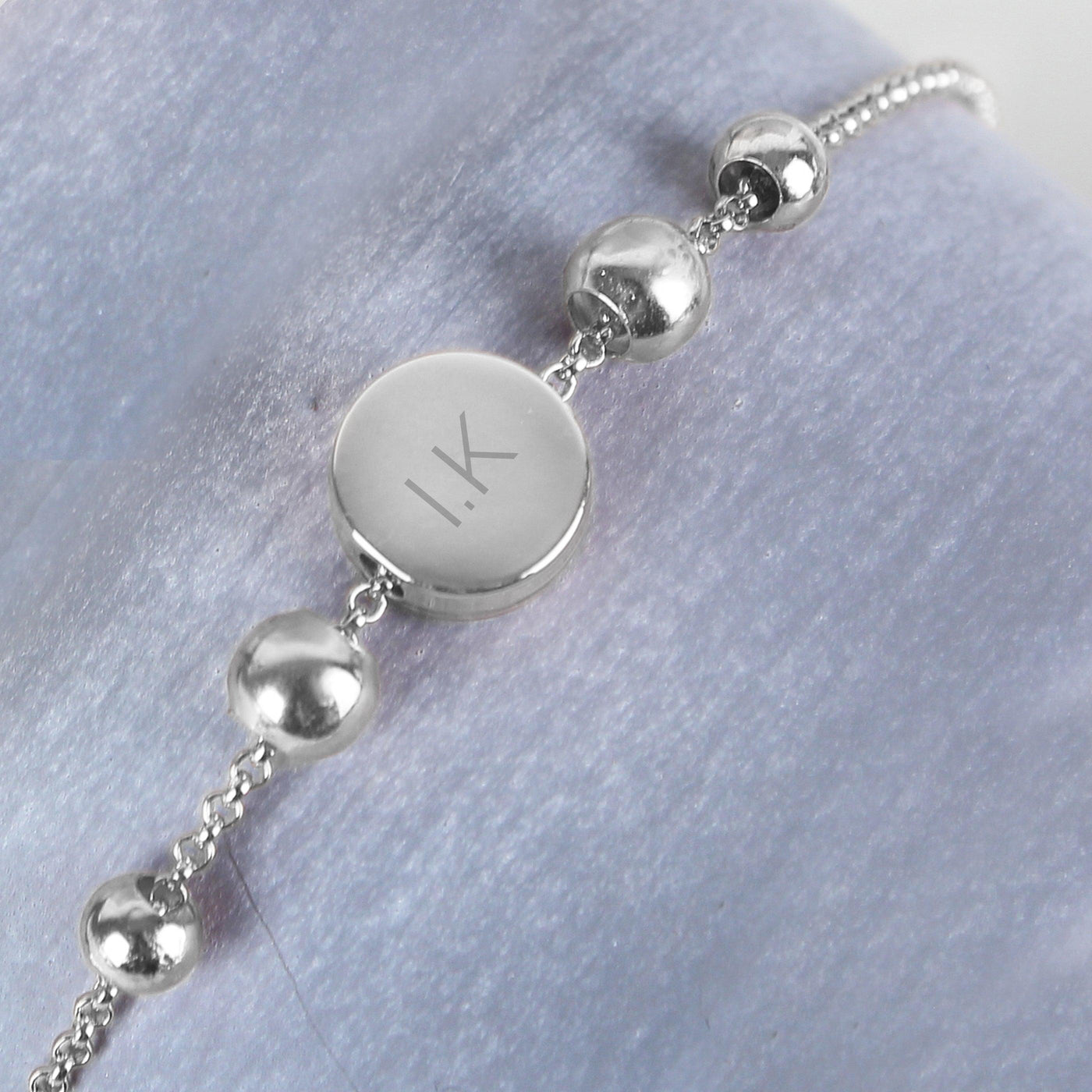 Personalised Silver Plated Initials Disc Bracelet - Shop Personalised Gifts