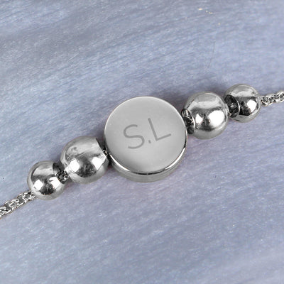 Personalised Silver Plated Initials Disc Bracelet - Shop Personalised Gifts