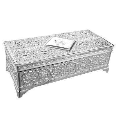 Personalised Swirls & Hearts Antique Silver Plated Jewellery Box - Shop Personalised Gifts