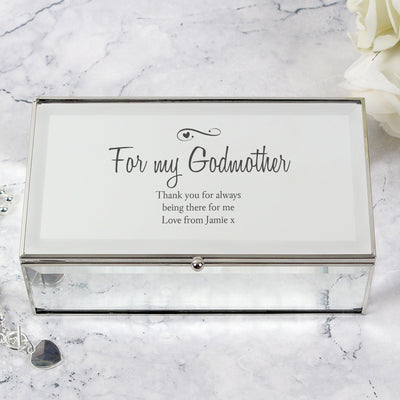 Personalised Swirls & Hearts Mirrored Jewellery Box - Shop Personalised Gifts