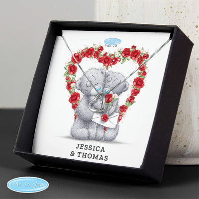 Personalised Me to You Valentine Sterling Silver Sentiment Heart Necklace and Box - Shop Personalised Gifts