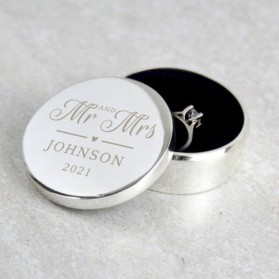 Personalised Mr & Mrs Ring Box - Shop Personalised Gifts