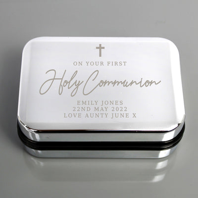 Personalised First Holy Communion Nickel Plated Necklace Box - Shop Personalised Gifts