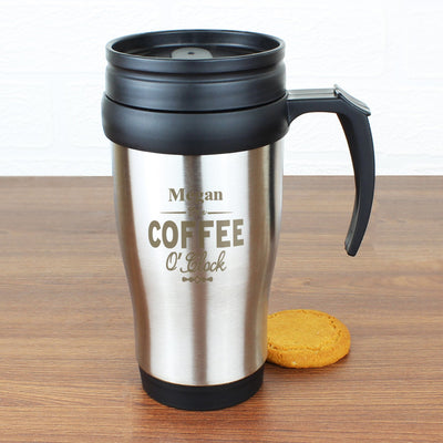 Personalised Coffee O'Clock Travel Mug - Shop Personalised Gifts