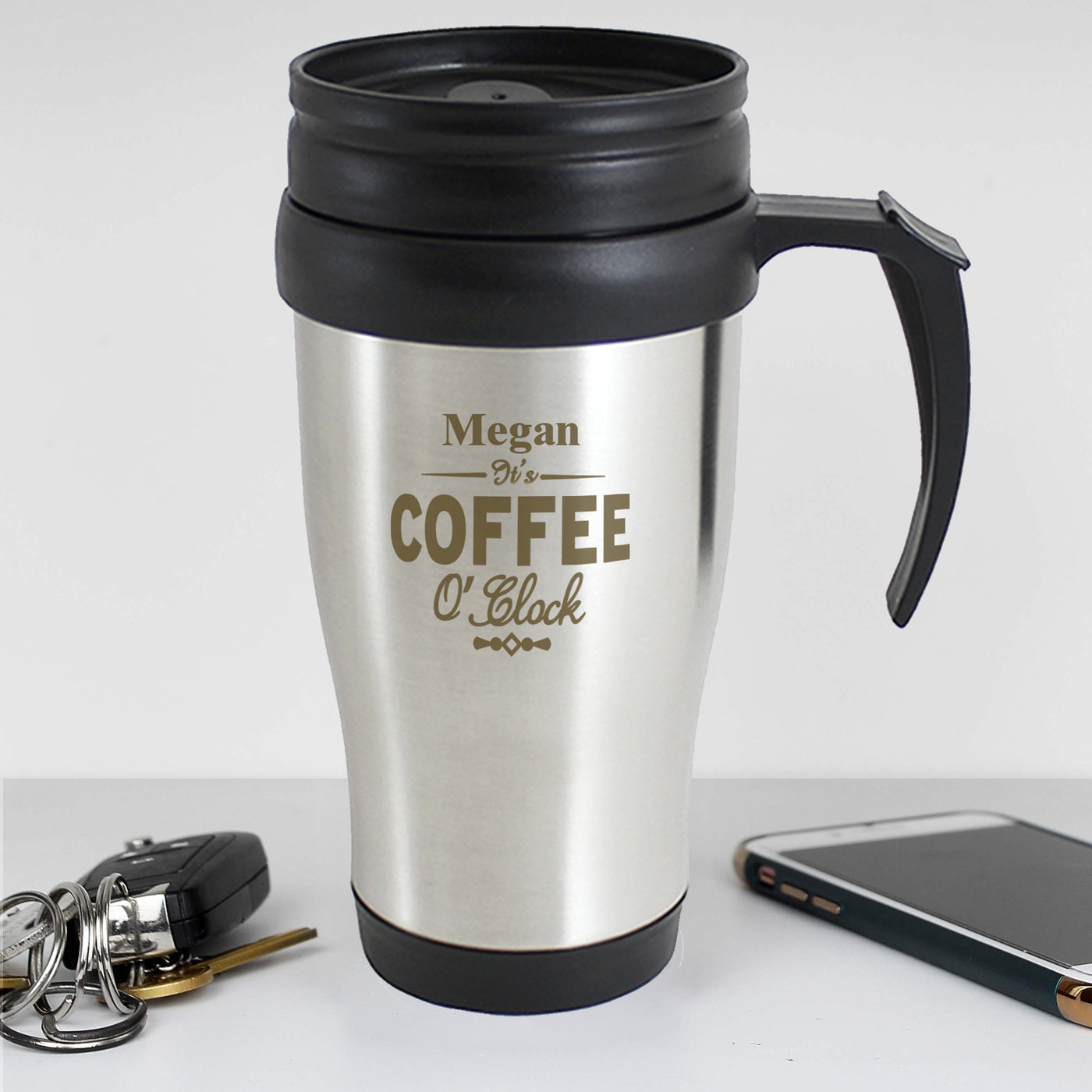 Personalised Coffee O'Clock Travel Mug - Shop Personalised Gifts