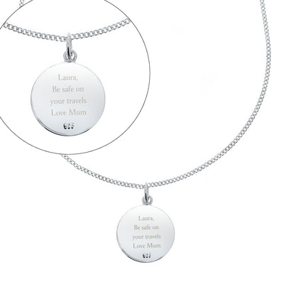 Personalised Sterling Silver & 9ct Gold St. Christopher Necklace - Shop Personalised Gifts