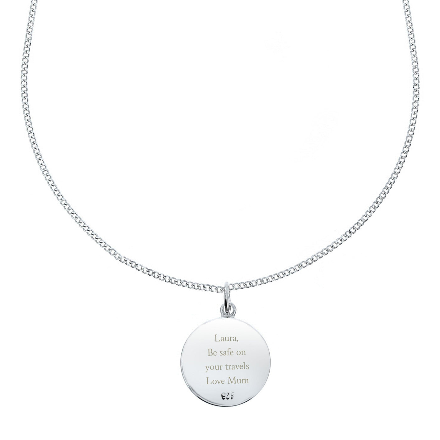 Personalised Sterling Silver & 9ct Gold St. Christopher Necklace - Shop Personalised Gifts