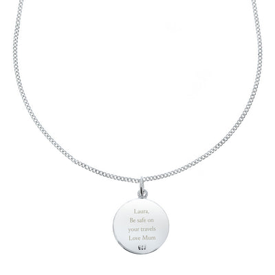 Personalised Sterling Silver & 9ct Gold St. Christopher Necklace - Shop Personalised Gifts