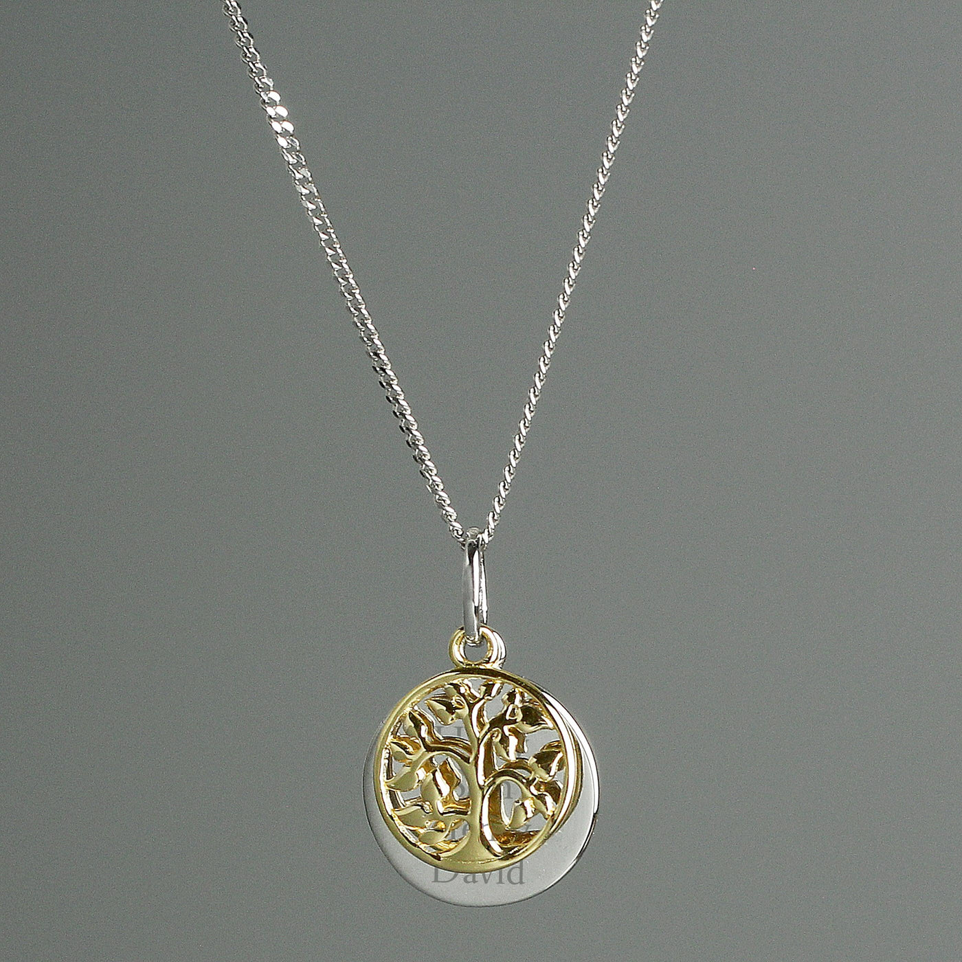 Personalised Sterling Silver & 9ct Gold Family Tree Of Life Necklace - Shop Personalised Gifts