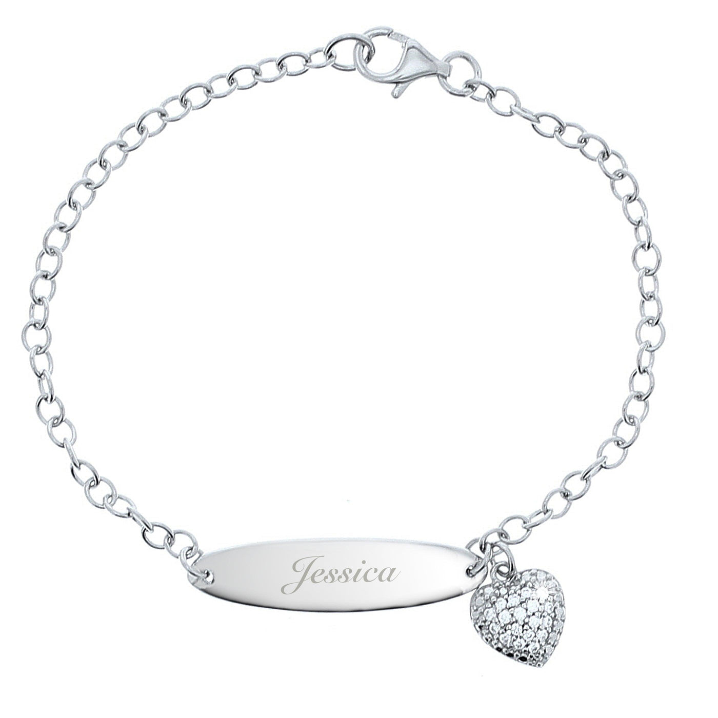 Personalised Children's Sterling Silver and Cubic Zirconia Bracelet - Shop Personalised Gifts