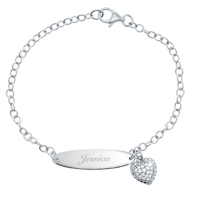 Personalised Children's Sterling Silver and Cubic Zirconia Bracelet - Shop Personalised Gifts