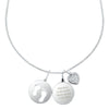 Personalised Sterling Silver Footprints and Cubic Zirconia Heart Necklace - Shop Personalised Gifts