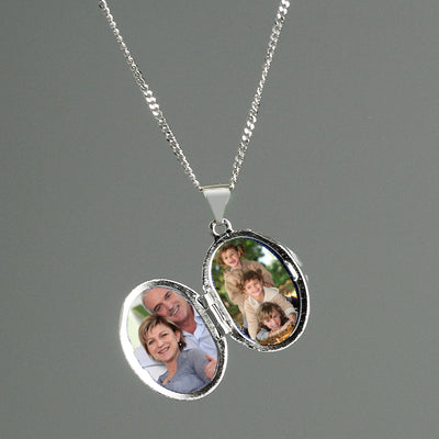 Personalised Sterling Silver Oval Message Locket Necklace - Shop Personalised Gifts