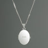 Personalised Sterling Silver Oval Name Locket Necklace - Shop Personalised Gifts
