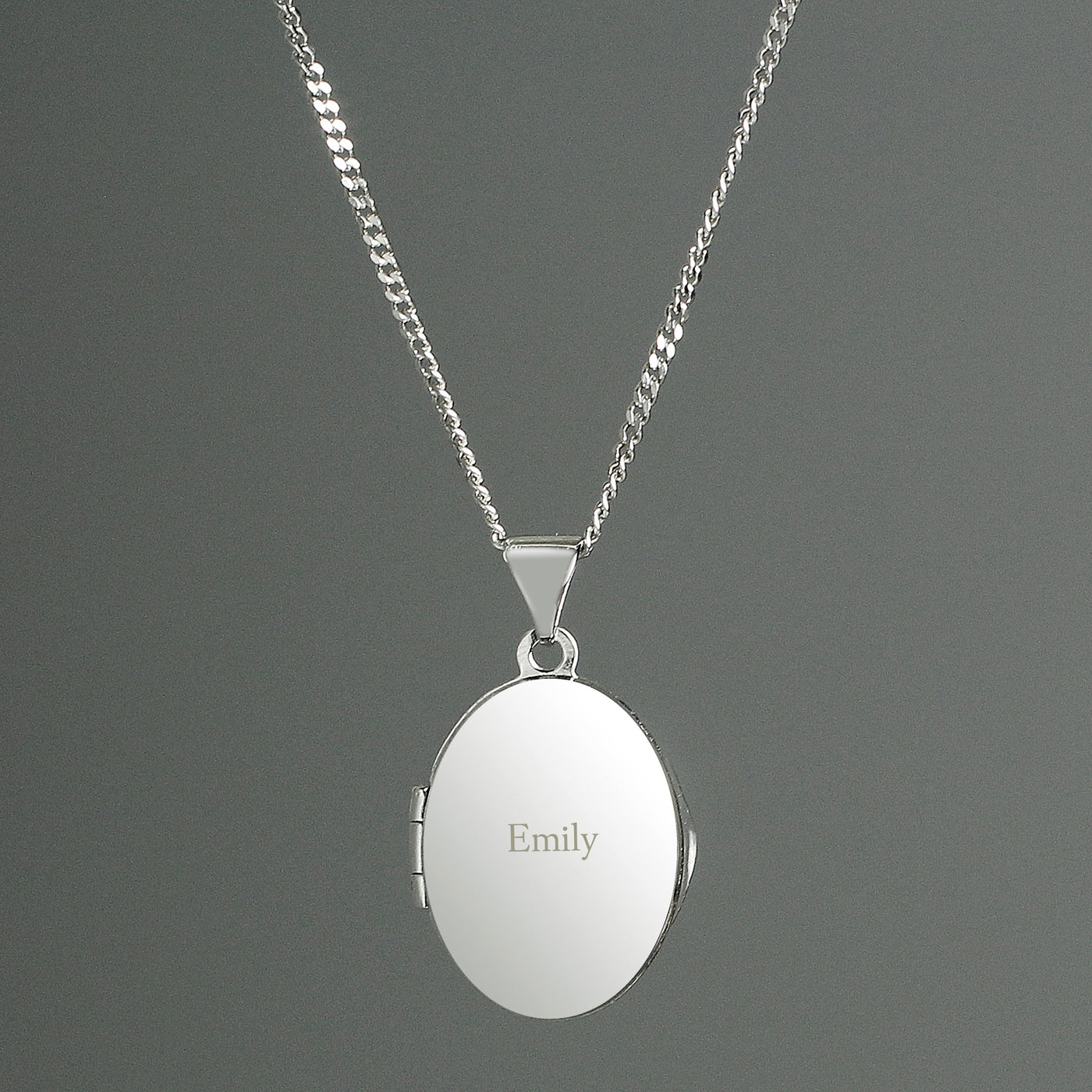 Personalised Sterling Silver Oval Name Locket Necklace - Shop Personalised Gifts