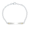Personalised Two Names Sterling Silver and 9ct Gold Bar Bracelet - Shop Personalised Gifts