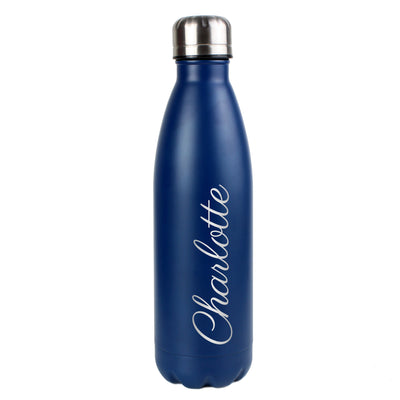 Personalised Blue Metal Insulated Drinks Bottle - Shop Personalised Gifts