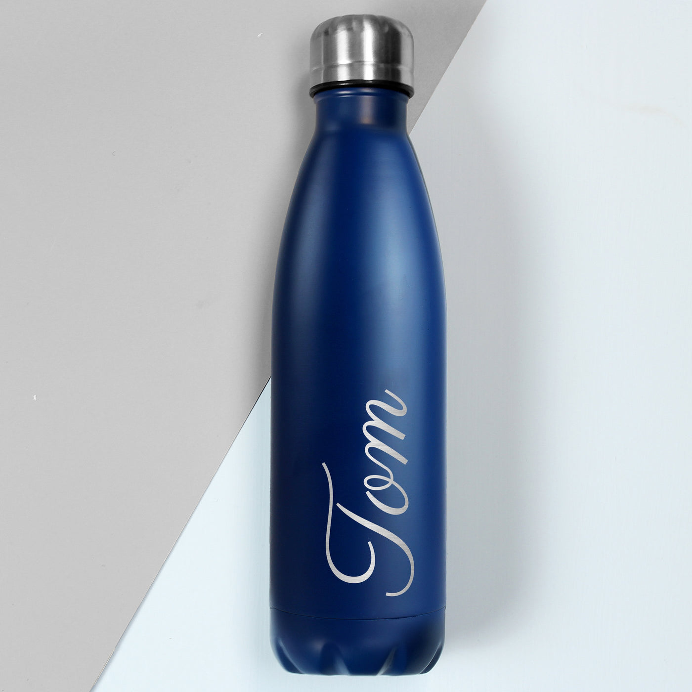 Personalised Blue Metal Insulated Drinks Bottle - Shop Personalised Gifts