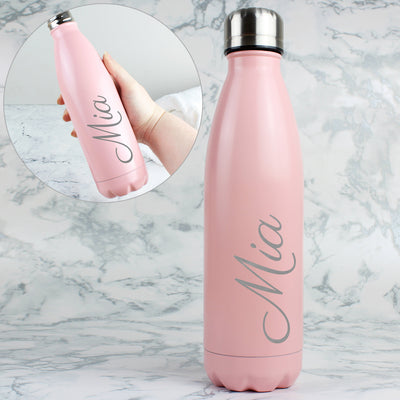 Personalised Pink Metal Insulated Drinks Bottle - Shop Personalised Gifts