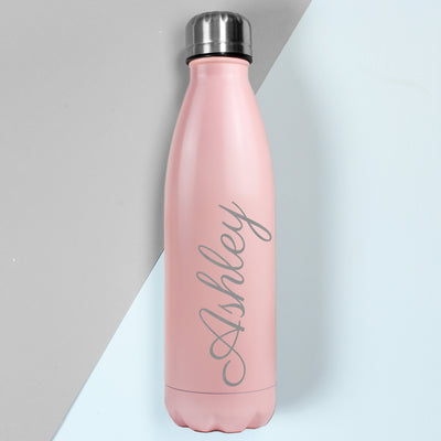 Personalised Pink Metal Insulated Drinks Bottle - Shop Personalised Gifts