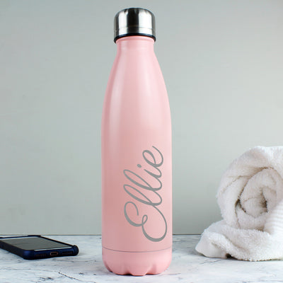 Personalised Pink Metal Insulated Drinks Bottle - Shop Personalised Gifts