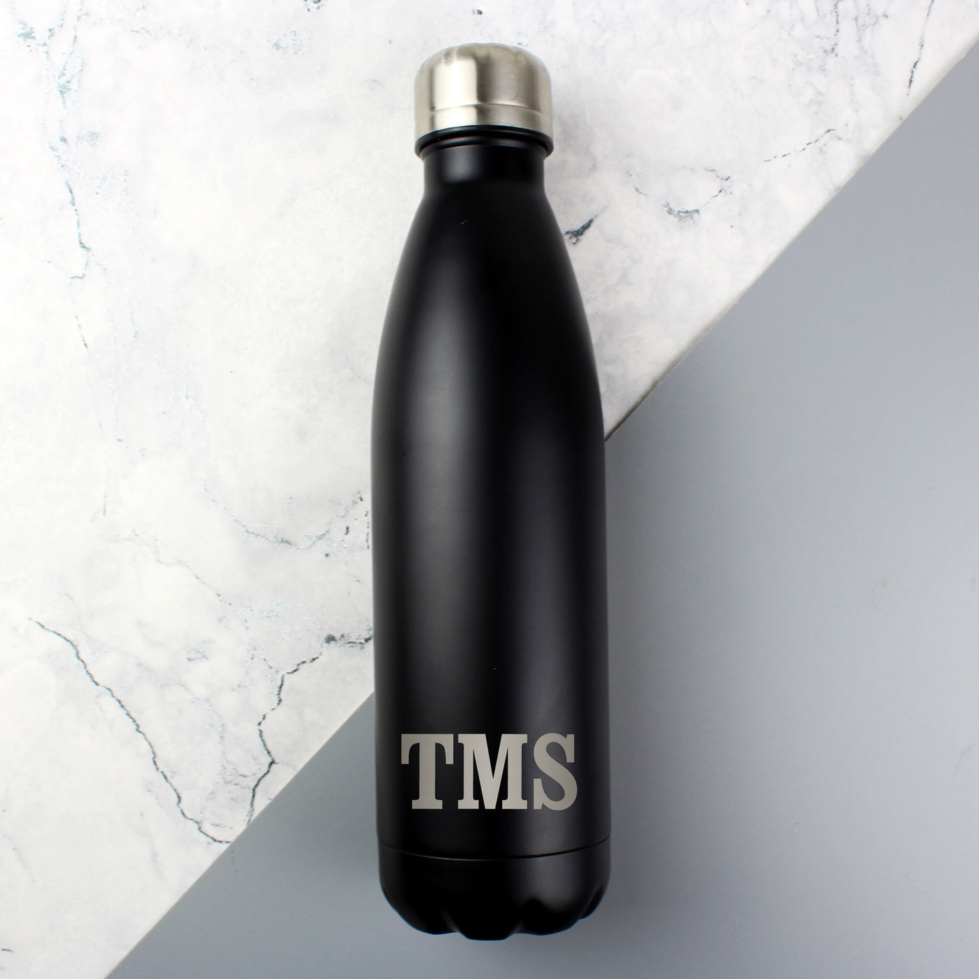Personalised Initials Black Metal Insulated Drinks Bottle - Shop Personalised Gifts
