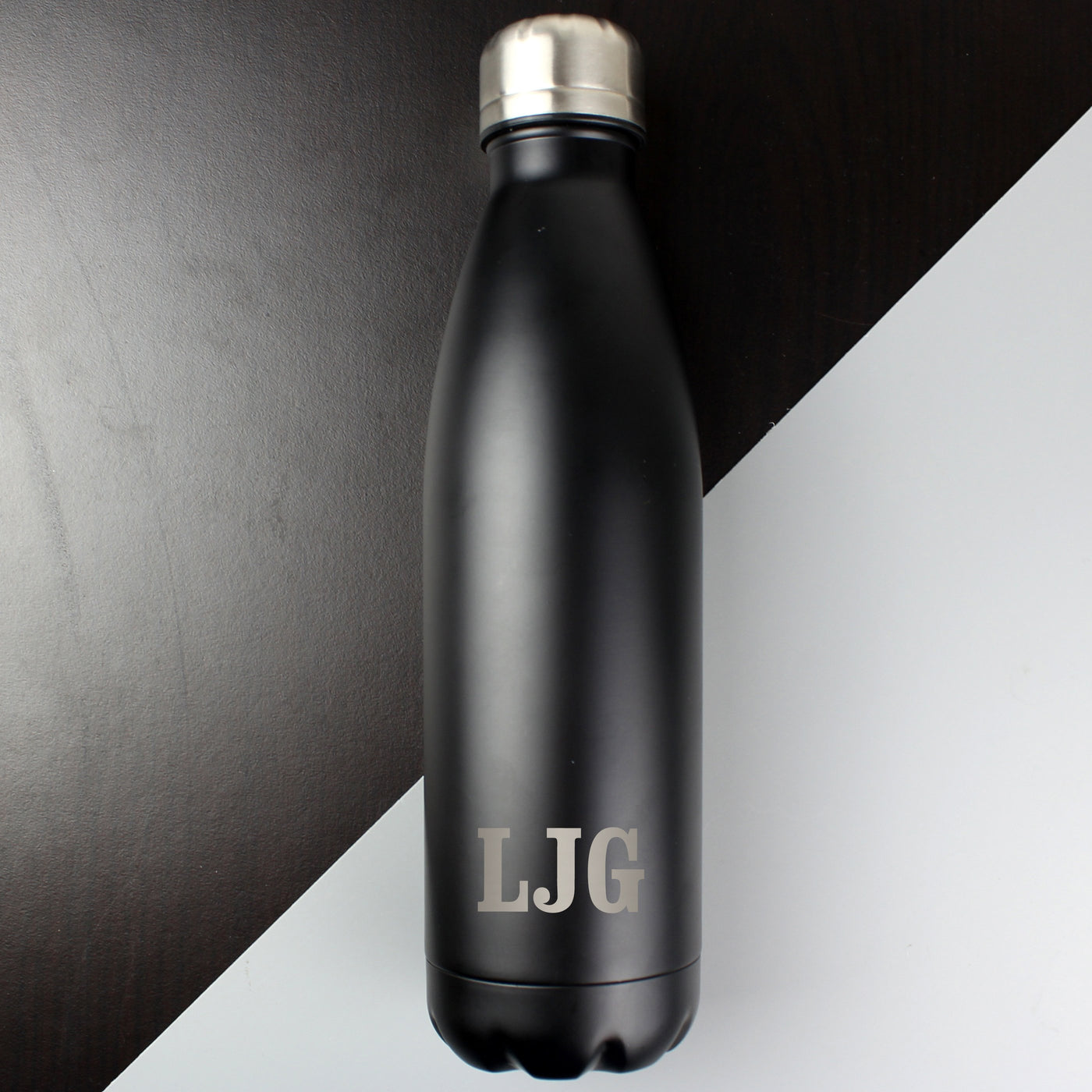 Personalised Initials Black Metal Insulated Drinks Bottle - Shop Personalised Gifts