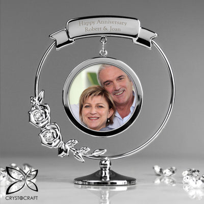 Personalised Crystocraft Silver Plated Photo Frame Ornament - Shop Personalised Gifts