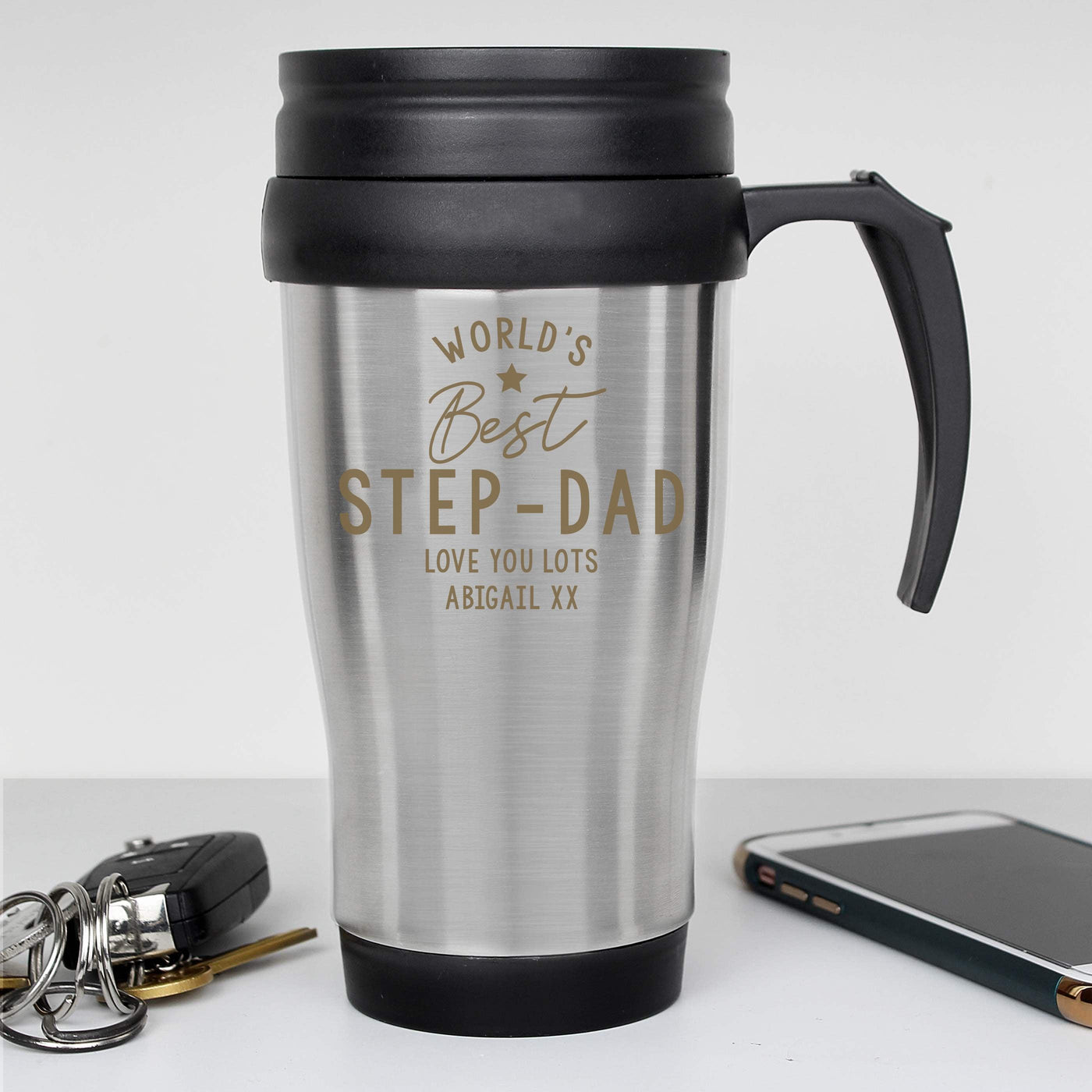 Personalised 'Worlds Best' Travel Mug - Shop Personalised Gifts