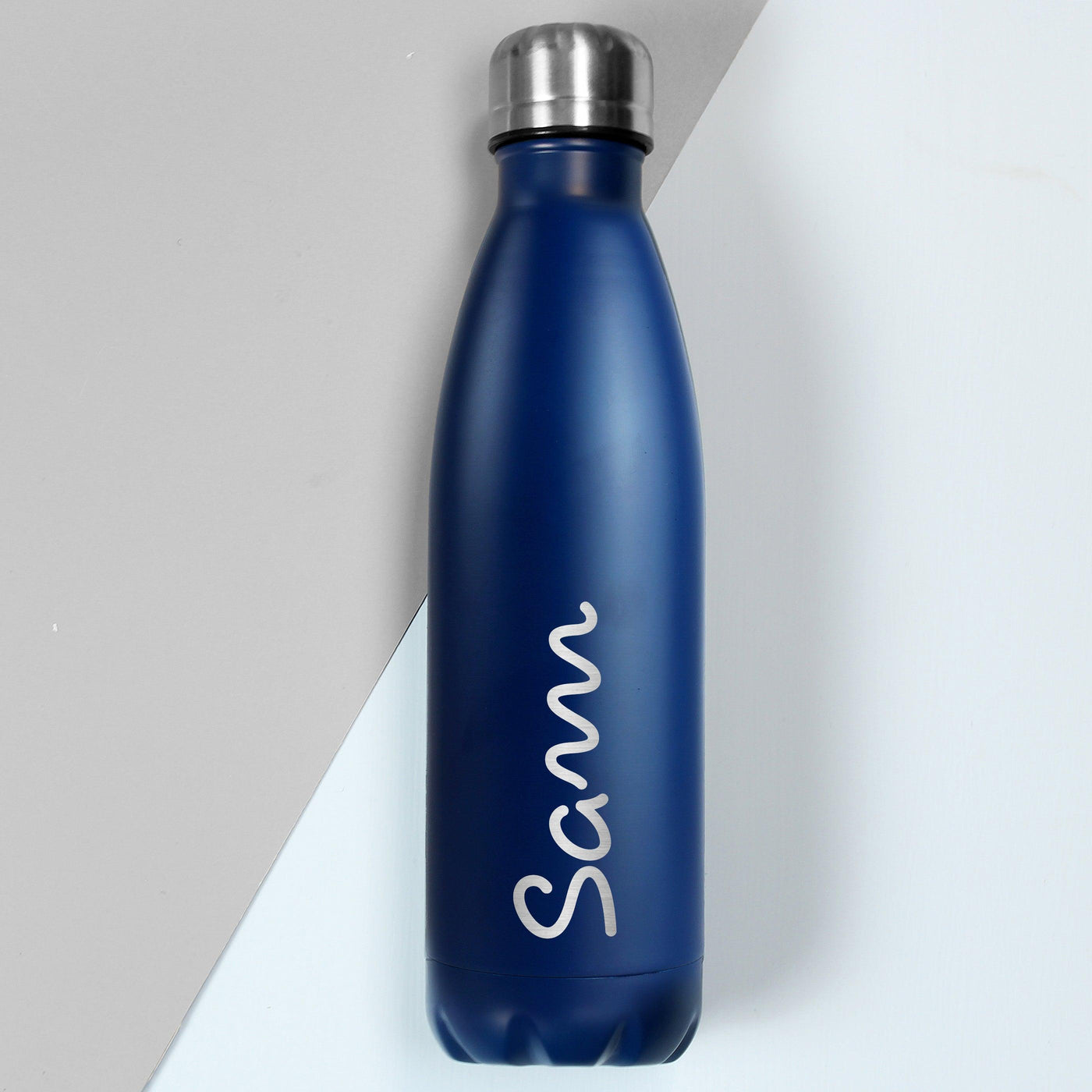 Personalised Name Only Island Blue Metal Insulated Drinks Bottle - Shop Personalised Gifts