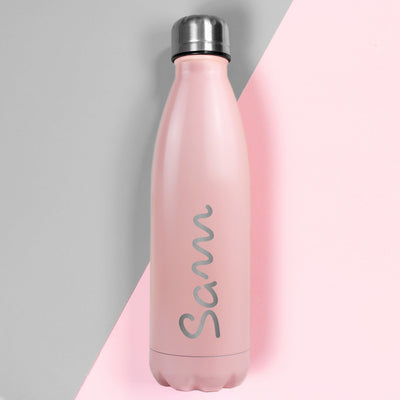 Personalised Name Only Island Pink Metal Insulated Drinks Bottle - Shop Personalised Gifts