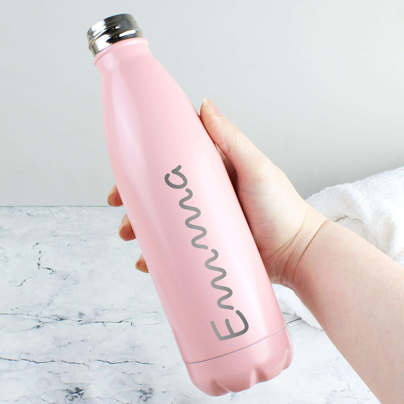 Personalised Name Only Island Pink Metal Insulated Drinks Bottle - Shop Personalised Gifts