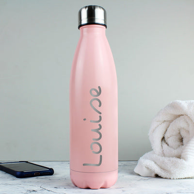 Personalised Name Only Island Pink Metal Insulated Drinks Bottle - Shop Personalised Gifts