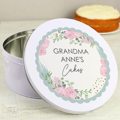 Personalised Abstract Rose Cake Tin - Shop Personalised Gifts
