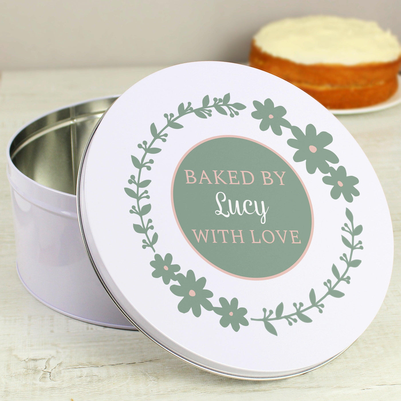 Personalised Floral Cake Tin - Shop Personalised Gifts