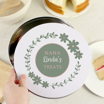 Personalised Floral Cake Tin - Shop Personalised Gifts