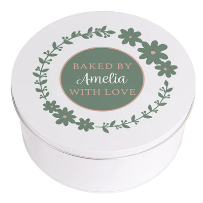 Personalised Floral Cake Tin - Shop Personalised Gifts