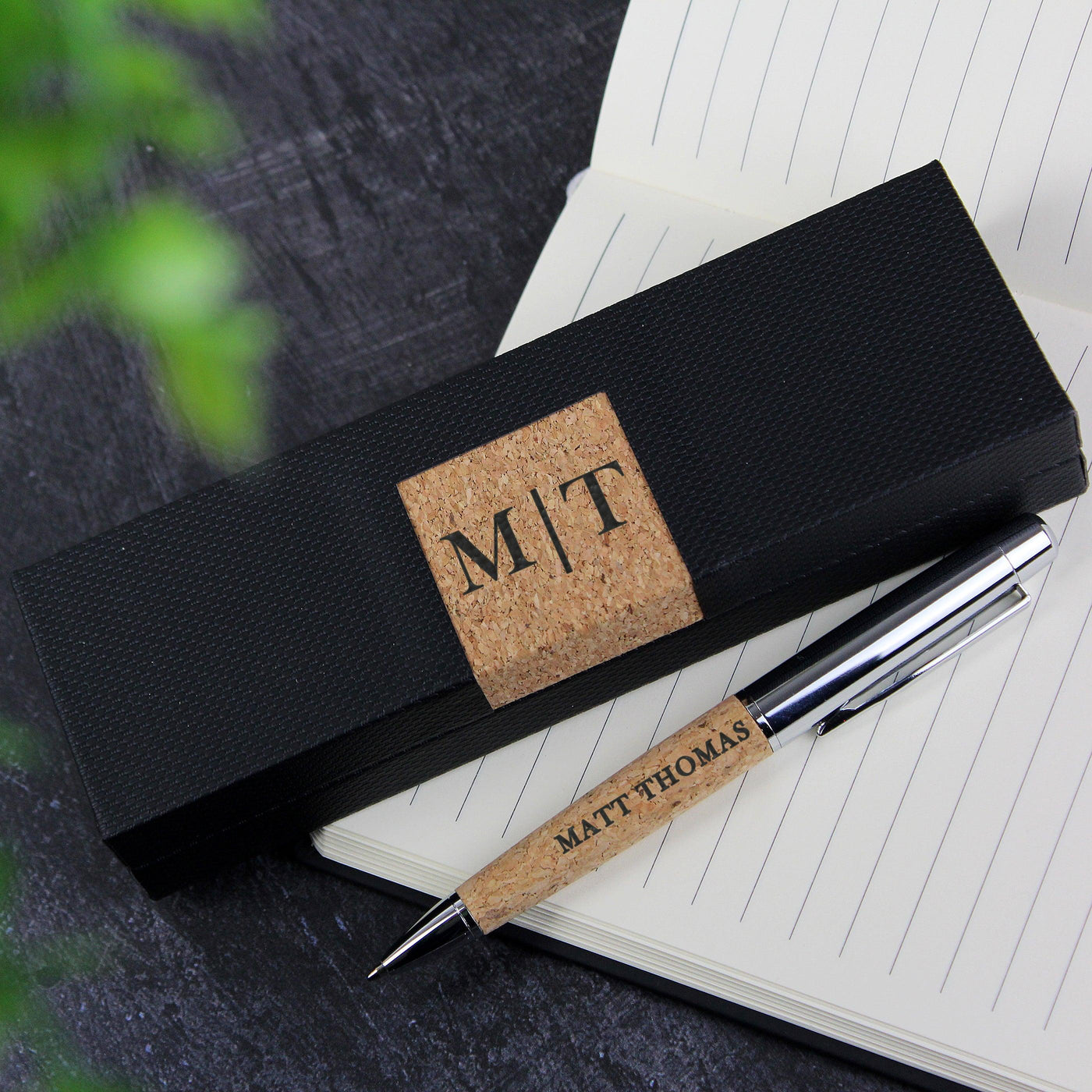 Personalised Initial & Name Cork Pen Set - Shop Personalised Gifts