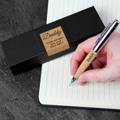 Personalised Free Text Cork Pen Set - Shop Personalised Gifts